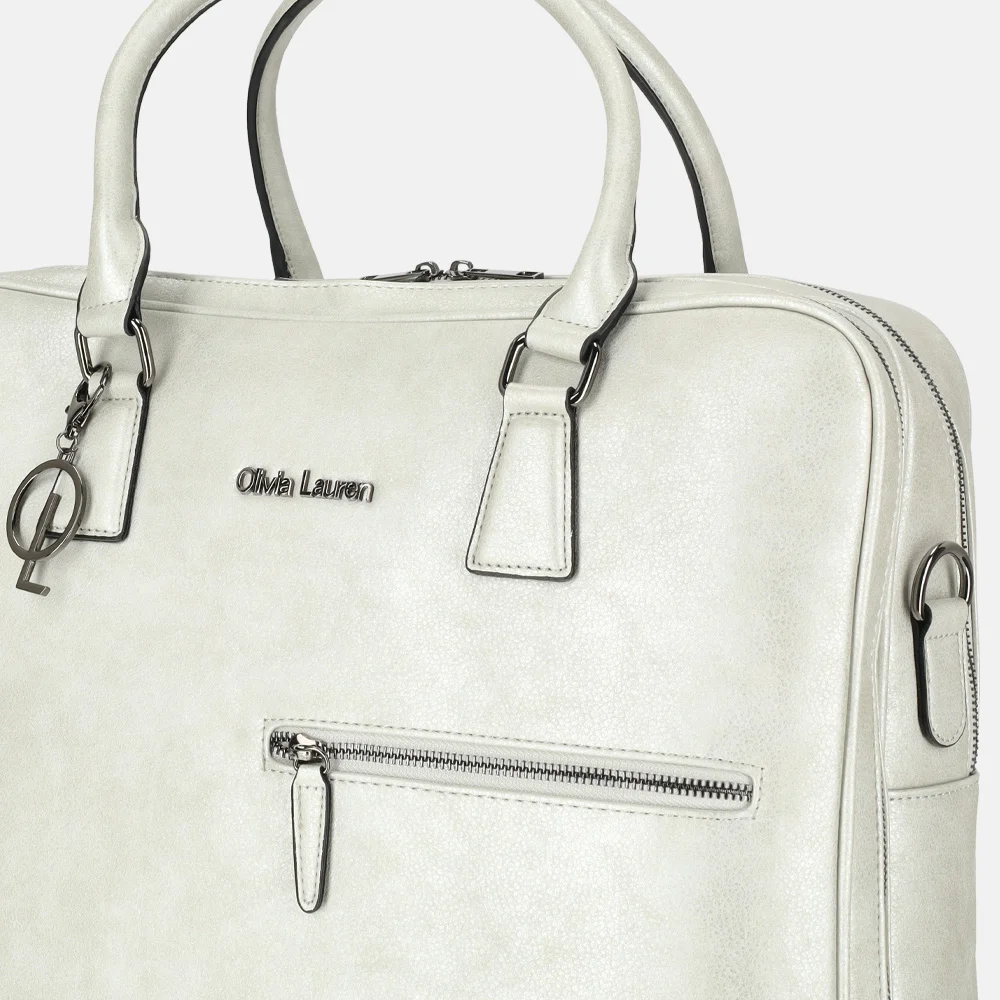 Olivia Lauren Ivy business trolley white bij Duifhuizen