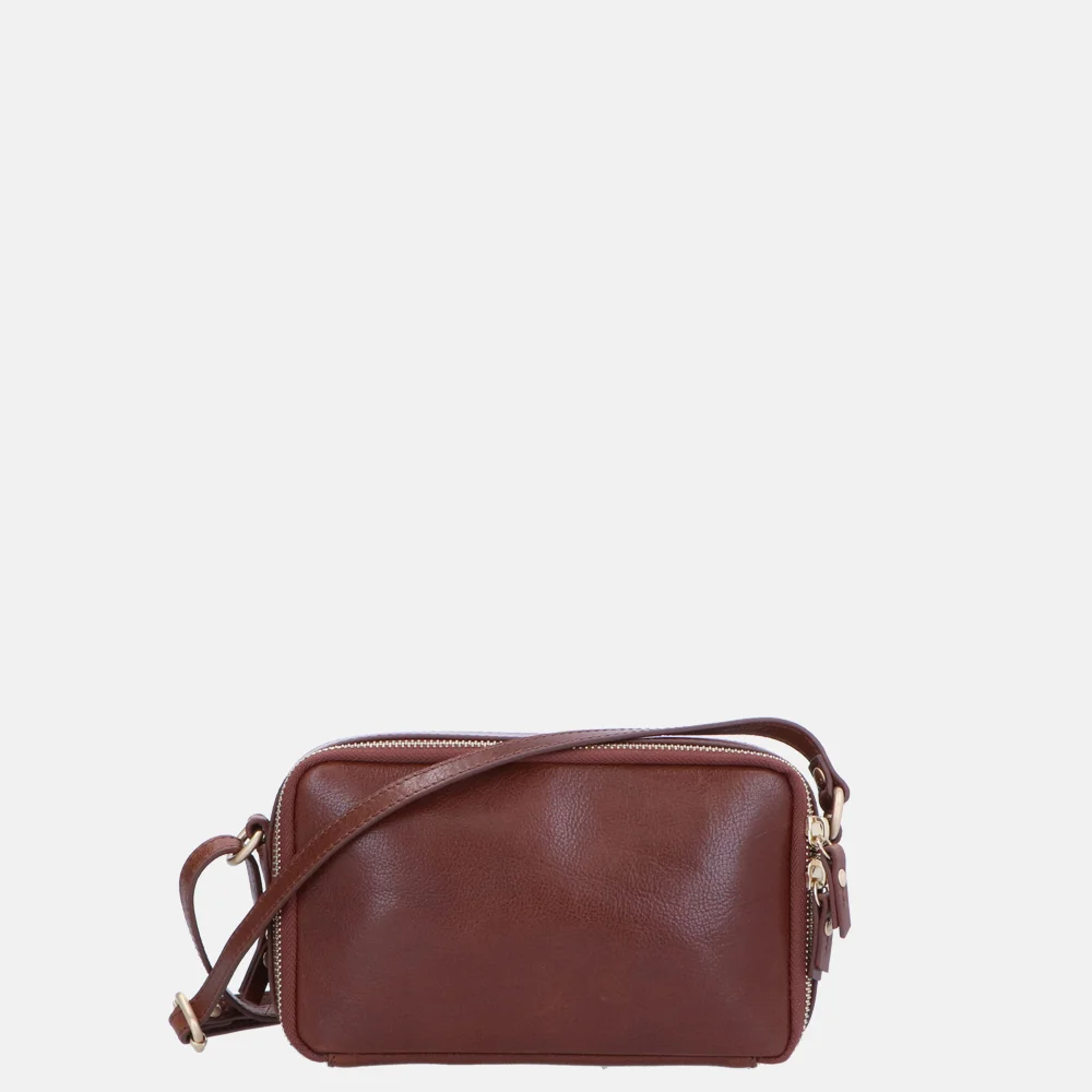 Loulou Essentiels Antique pouch crossbody tas brown bij Duifhuizen