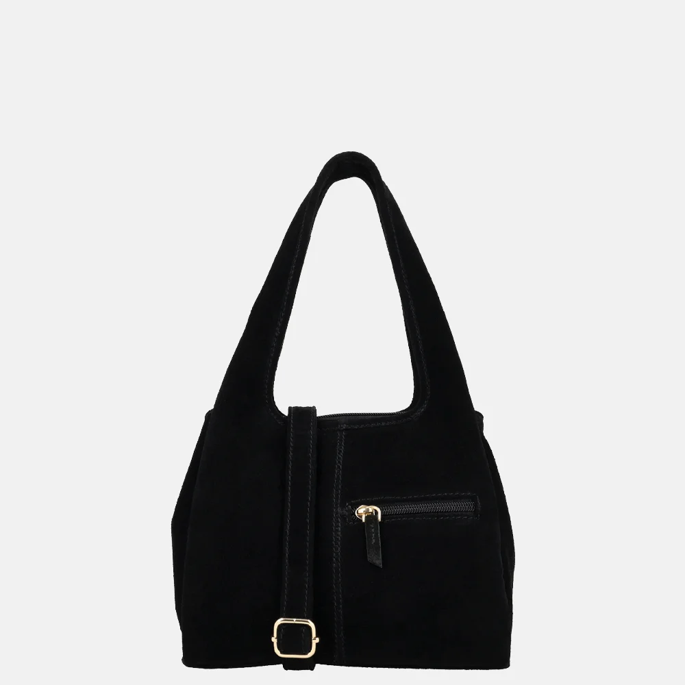 Charm London Sevilla handtas suede zwart