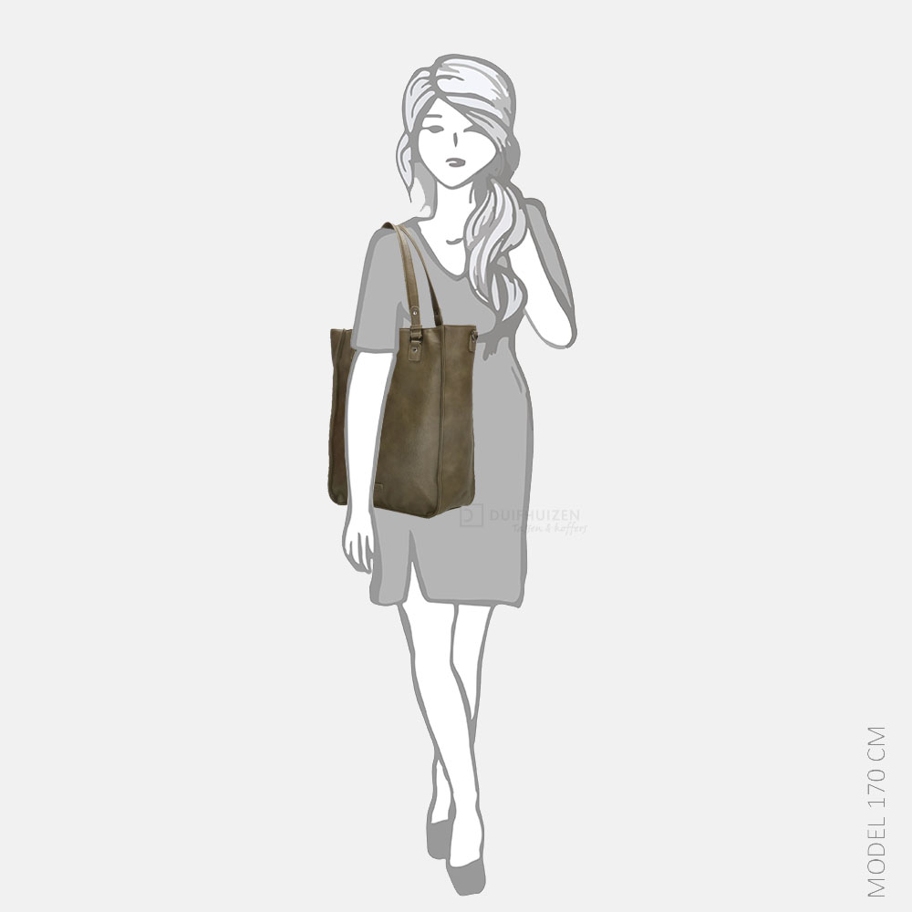 Enrico Benetti Lily shopper 17 inch olive bij Duifhuizen