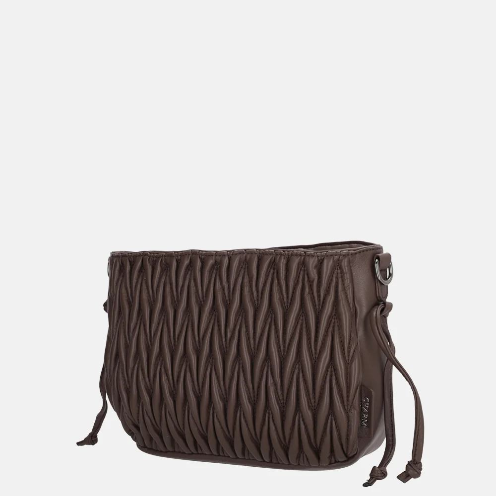 Charm London West End crossbody tas smocked donkerbuin bij Duifhuizen