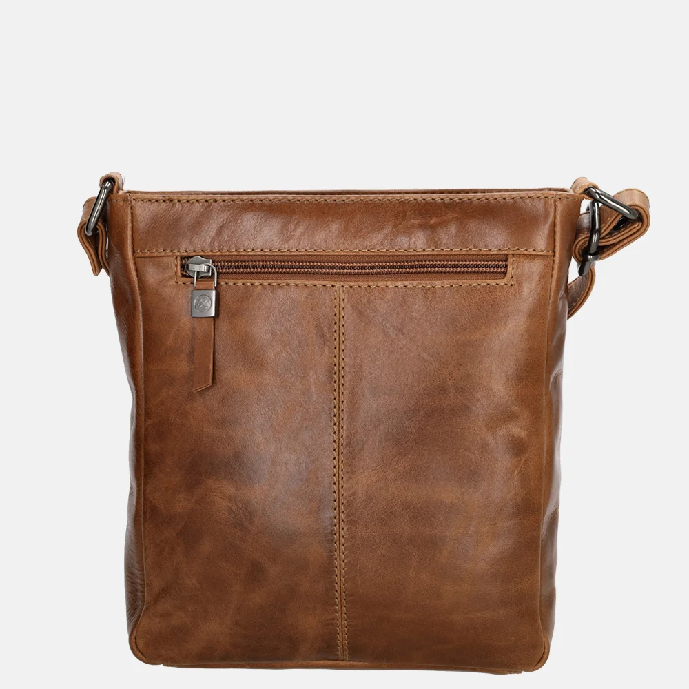 Hide & Stitches Porto schoudertas brown bij Duifhuizen