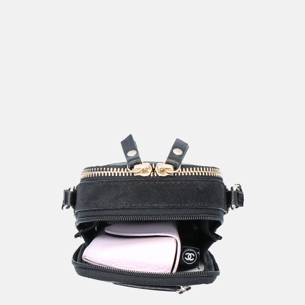 LouLou Essentiels Classy Croco telefoontas black bij Duifhuizen
