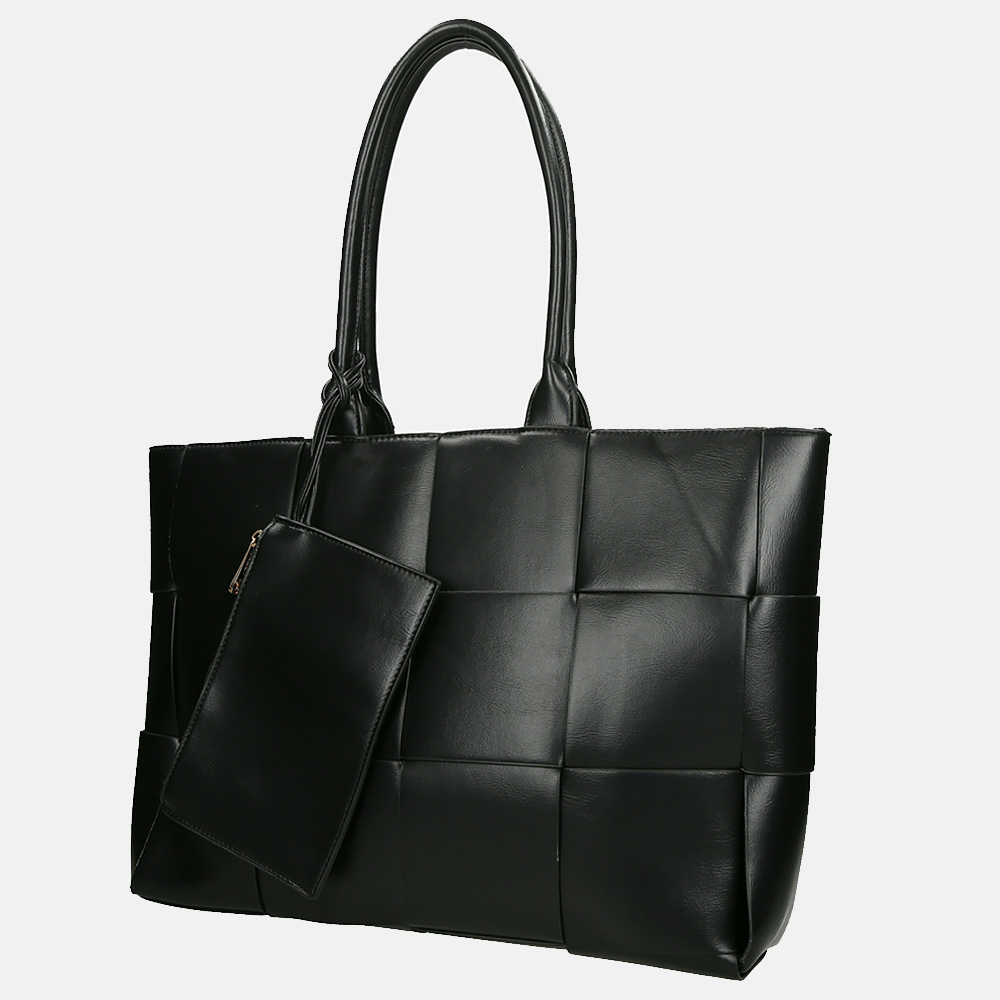 Firenze gevlochten shopper large black bij Duifhuizen