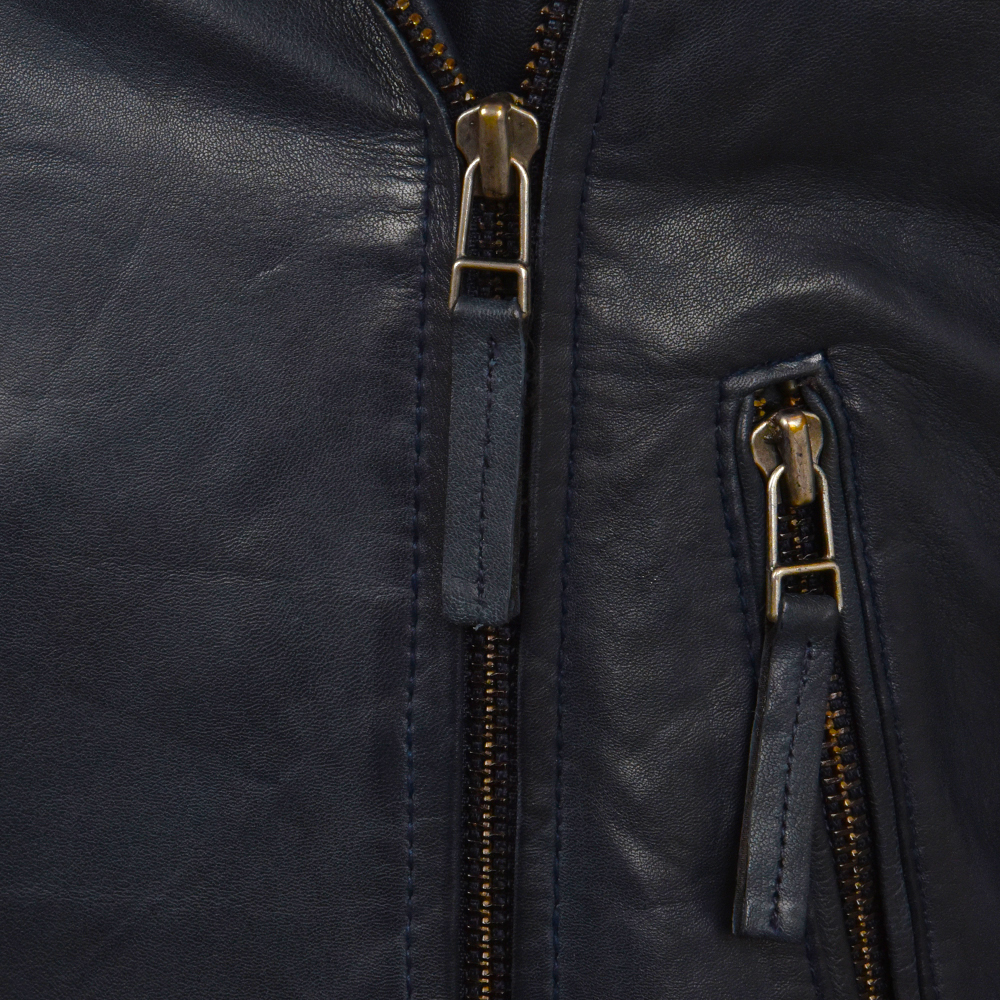 Dekkers Ledermode Lia dames jack navy bij Duifhuizen