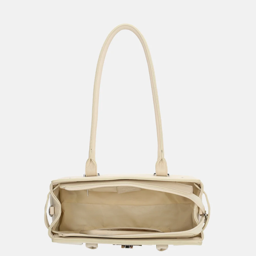 Charm London Soho schoudertas classic creme bij Duifhuizen