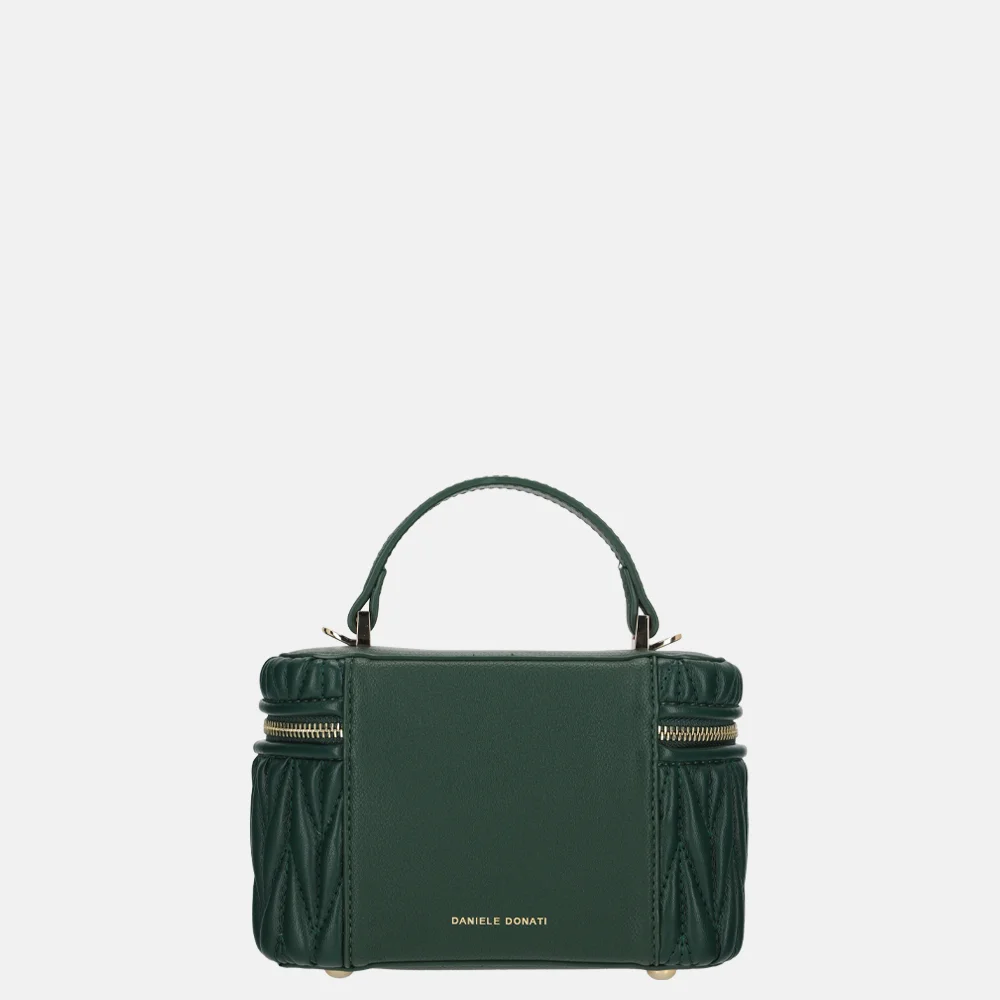 Daniele Donati Tonnetje smocked handtas dark green bij Duifhuizen
