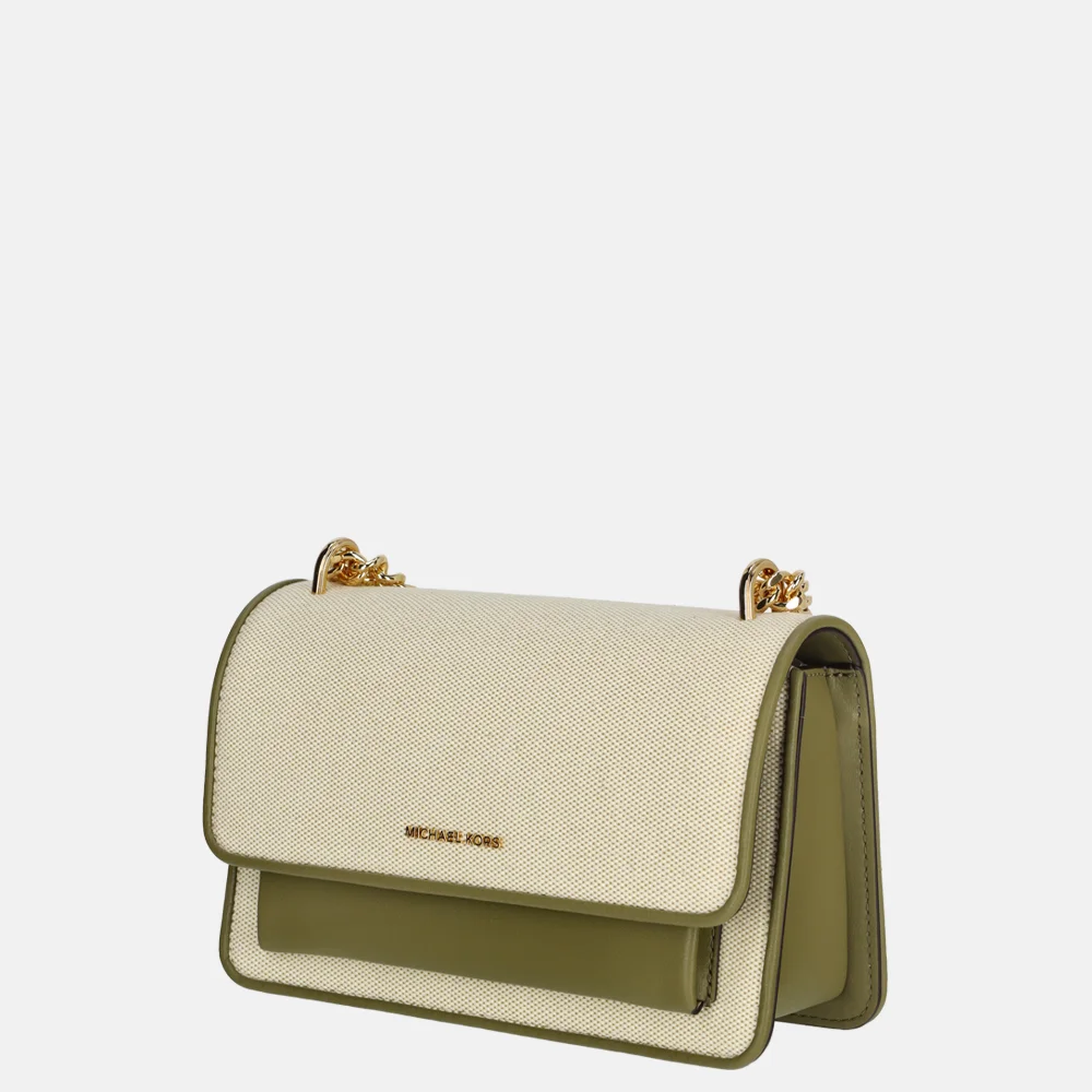 Michael Kors Claire schoudertas safari green bij Duifhuizen