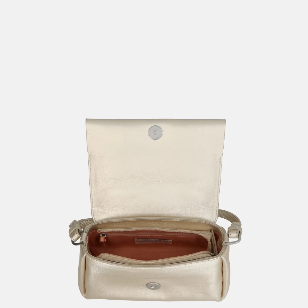 Loulou Essentiels Mae handtas light gold bij Duifhuizen