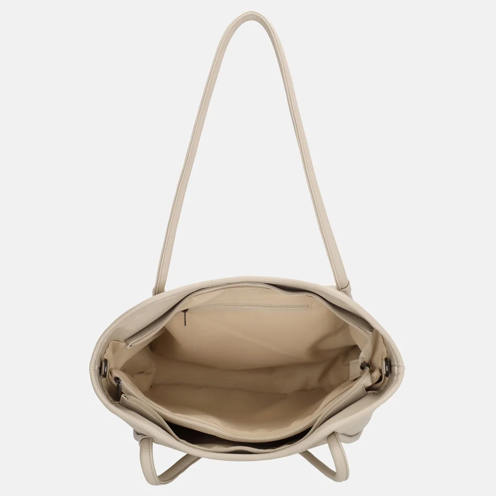 Zebra Trends Sofie shopper met laptopvak 13 inch creme bij Duifhuizen