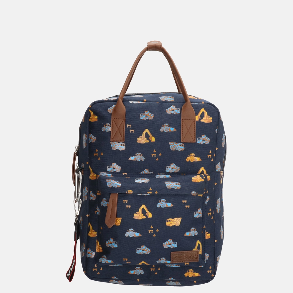 Zebra Trends kinderrugzak graafmachine blauw