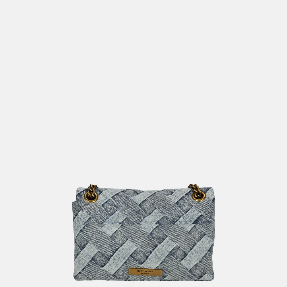 Kurt Geiger Mini Kensington soft bag crossbody tas denim bij Duifhuizen