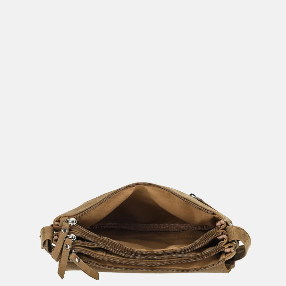 Enrico Benetti Josie crossbody tas camel bij Duifhuizen