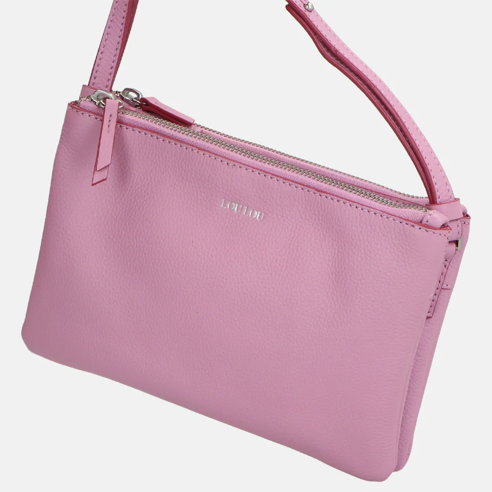 Loulou Essentiels Camille crossbody tas kobi pink bij Duifhuizen