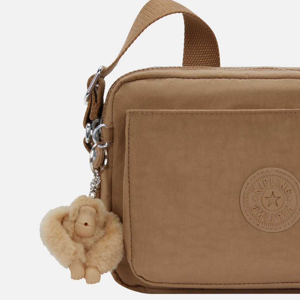Kipling Abanu crossbody tas M early tan bij Duifhuizen