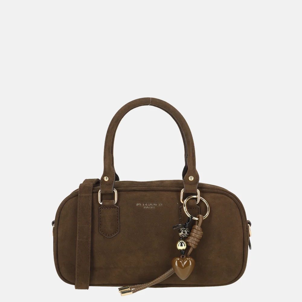 Flora & Co handtas suedine chocolat
