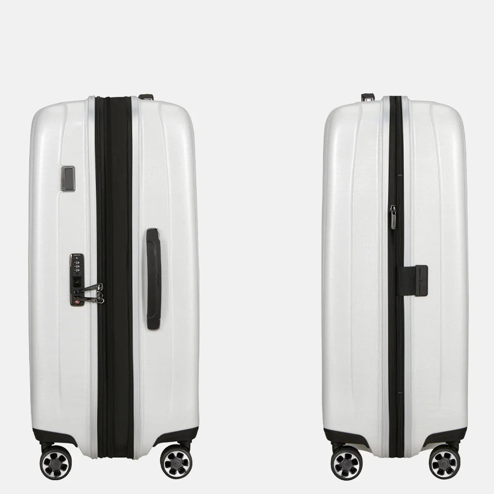 Samsonite Nexis Spinner Expandable reiskoffer 76 cm cotton white bij Duifhuizen