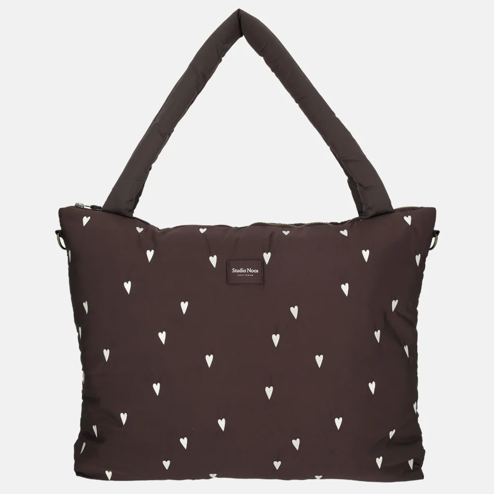 Studio Noos Puffy luiertas dark brown hearts