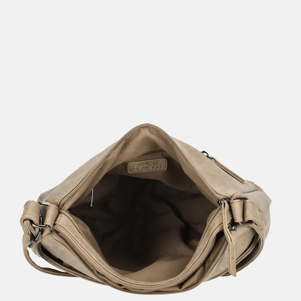 Enrico Benetti Noumea crossbody tas middentaupe bij Duifhuizen
