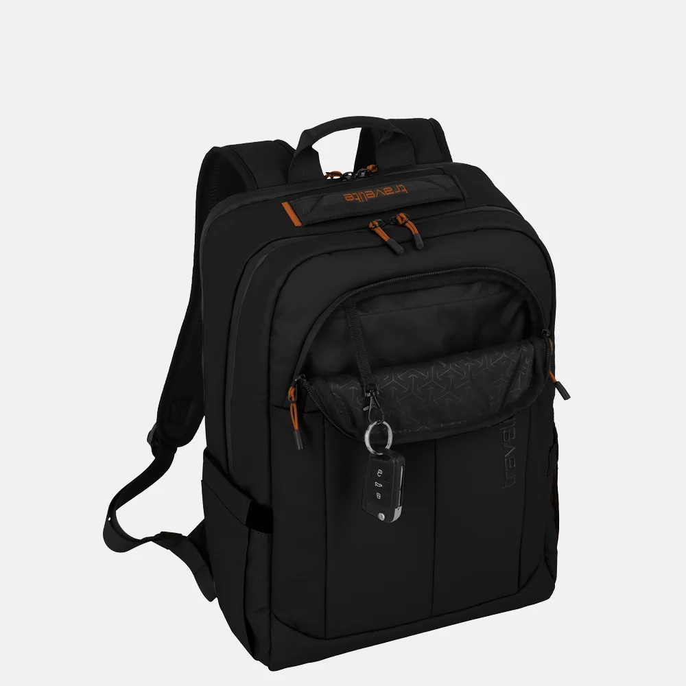 Travelite Briize rugzak M black bij Duifhuizen