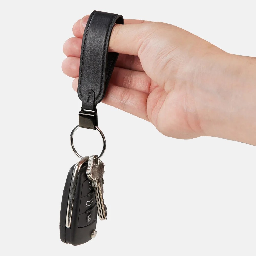 Orbitkey Loop Keychain Leather black bij Duifhuizen