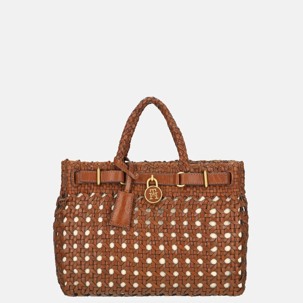 Tommy Hilfiger American Icon handtas gevlochten tan bij Duifhuizen