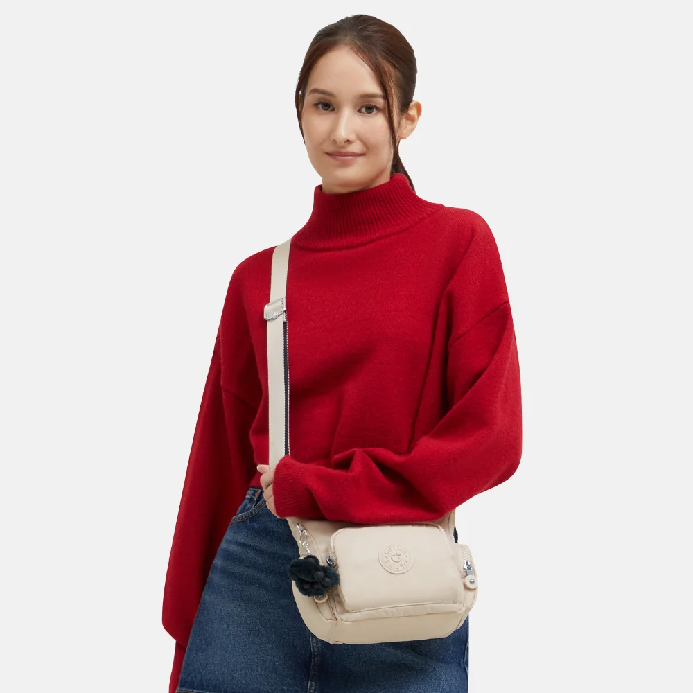Kipling Gabbie crossbody tas mini back to beige bij Duifhuizen