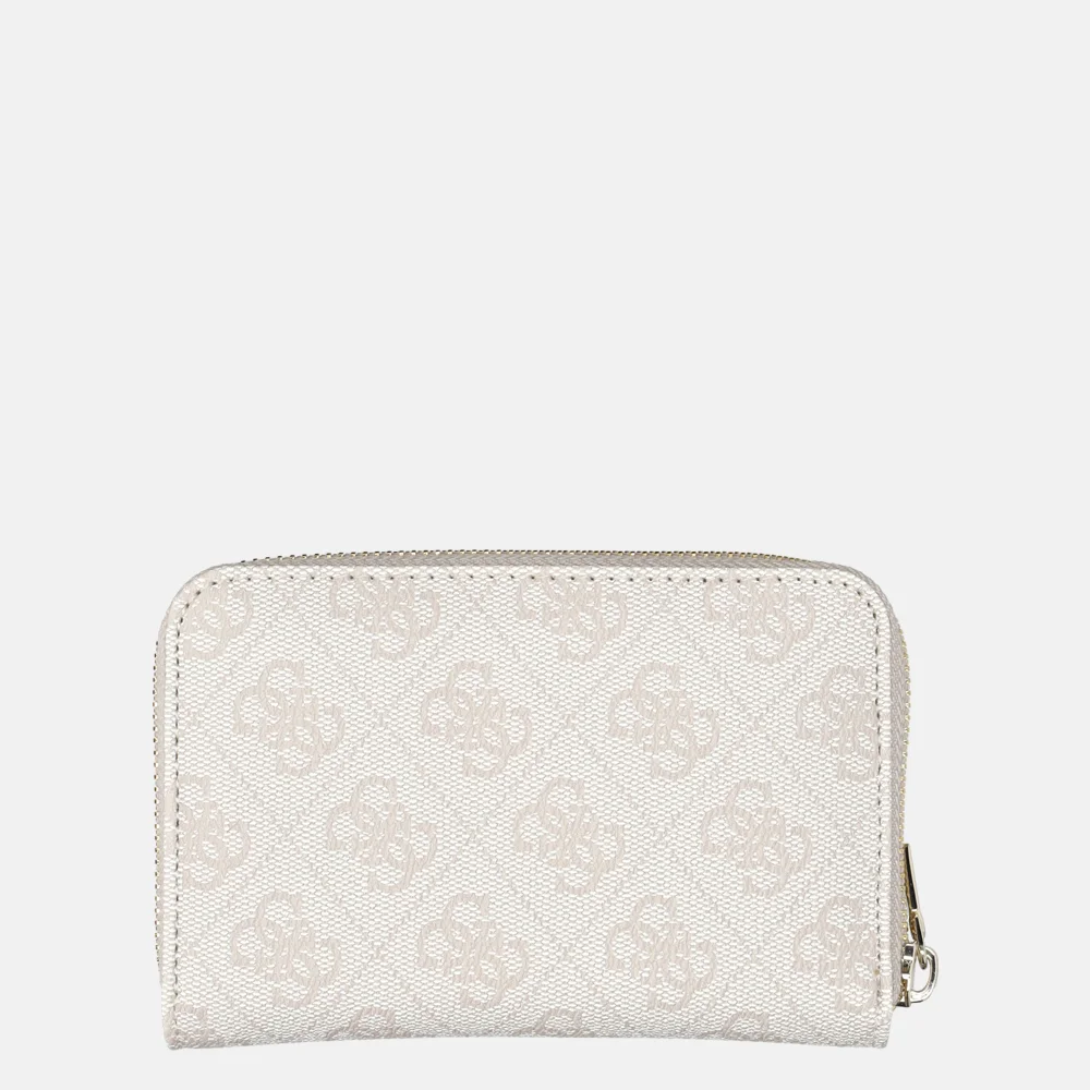 Guess Zamira portemonnee dark taupe logo bij Duifhuizen