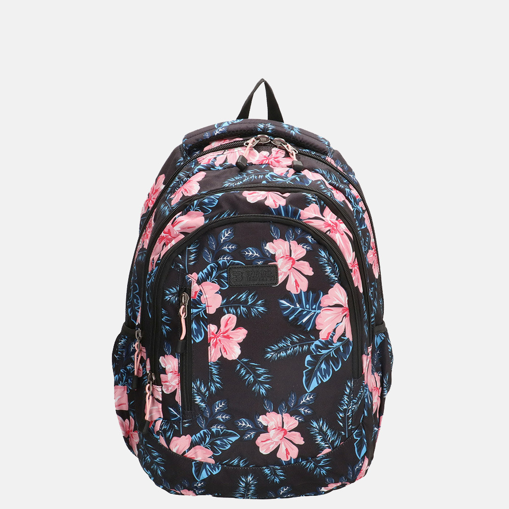 Enrico Benetti Capetown Rugtas 15&apos, &apos, zwart bloemen backpack