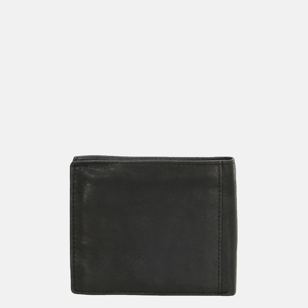 Hide & Stitches billfold black bij Duifhuizen