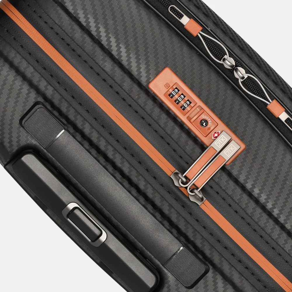 Duifhuizen Paloma handbagage koffer 55 cm black/copper bij Duifhuizen