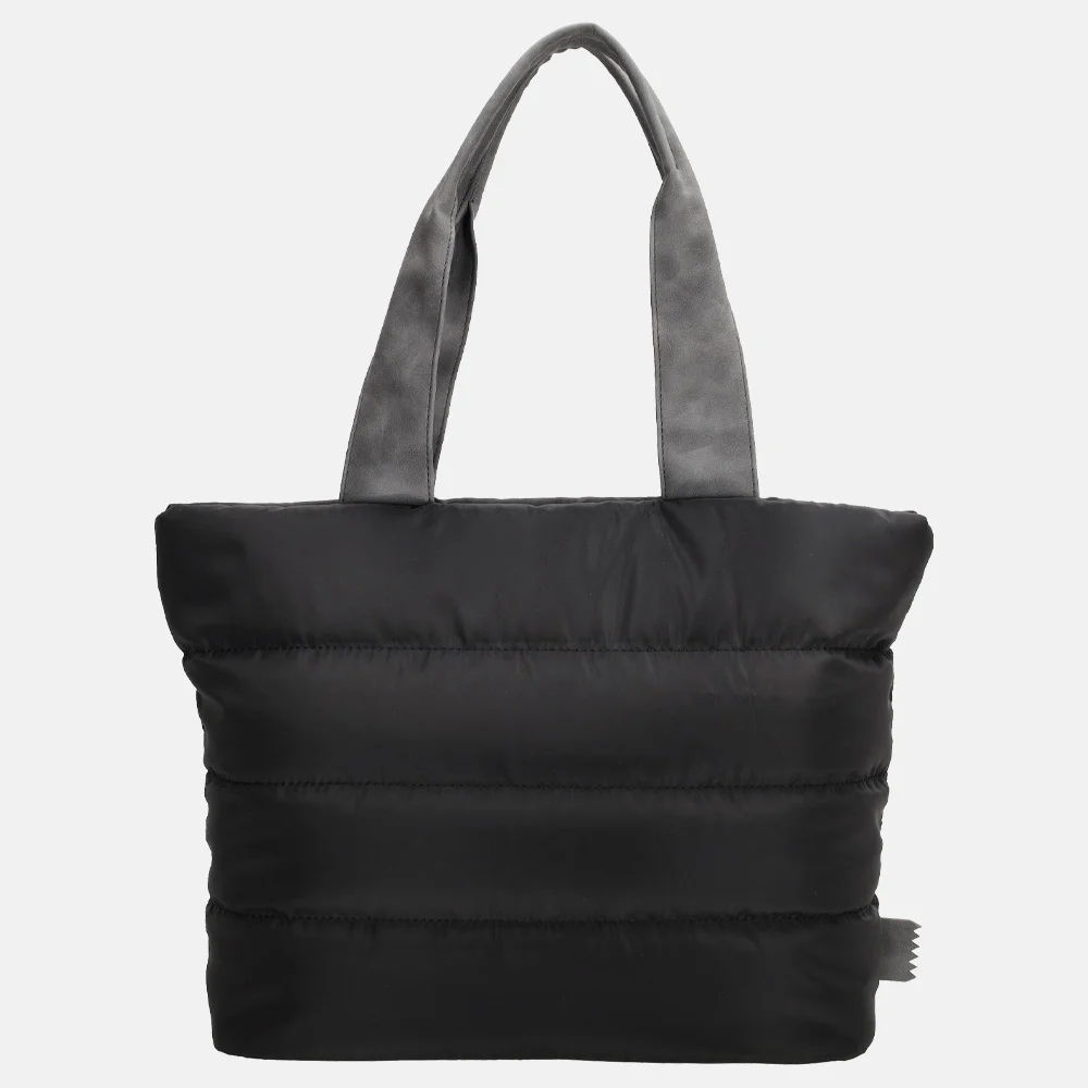 Zebra Trends Elske puffy handtas M zwart bij Duifhuizen