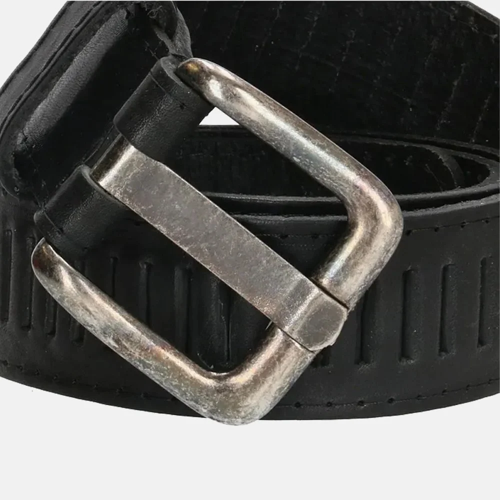 Hide & Stitches Lubbock herenriem 4 cm black bij Duifhuizen