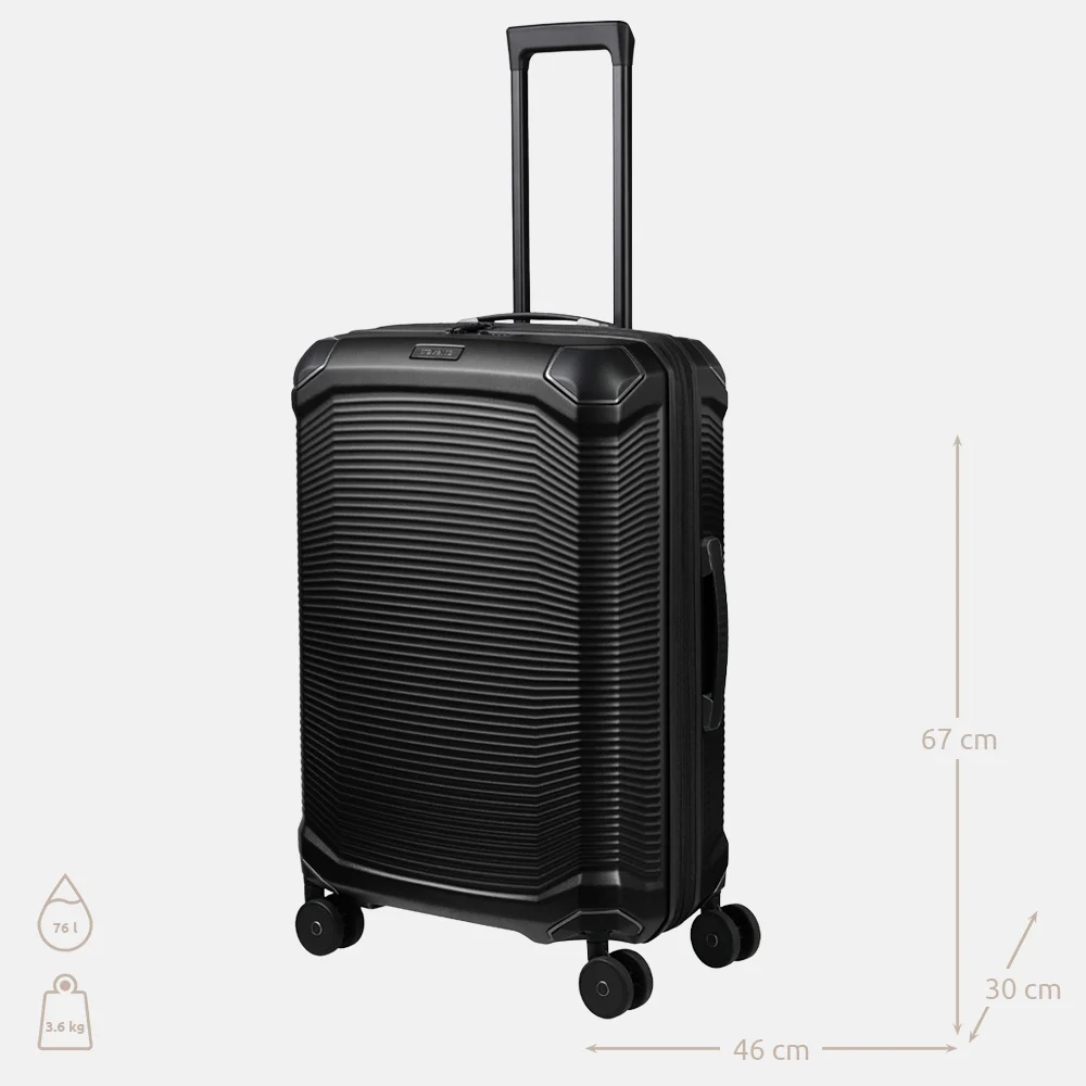 Travelite Millennium spinner reiskoffer 67 cm black bij Duifhuizen