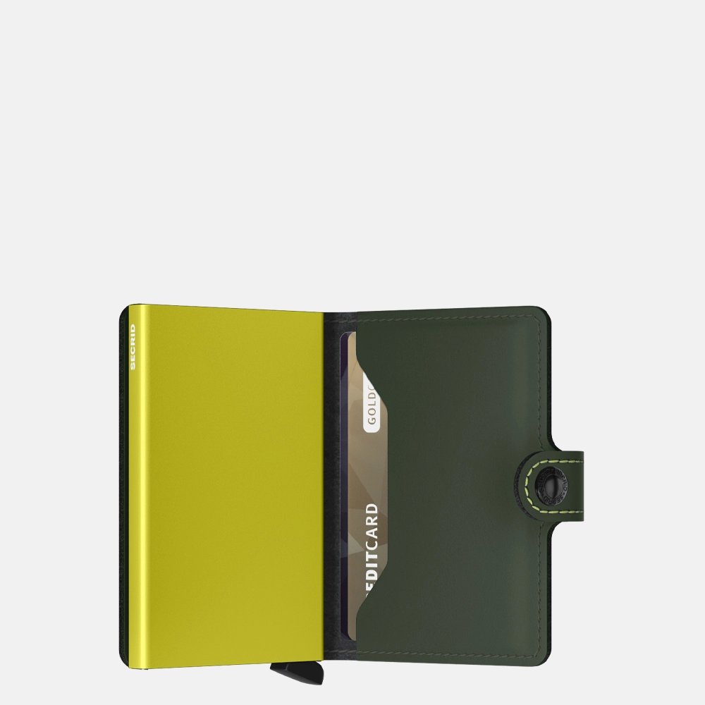 Secrid Miniwallet pasjeshouder matte green & lime bij Duifhuizen