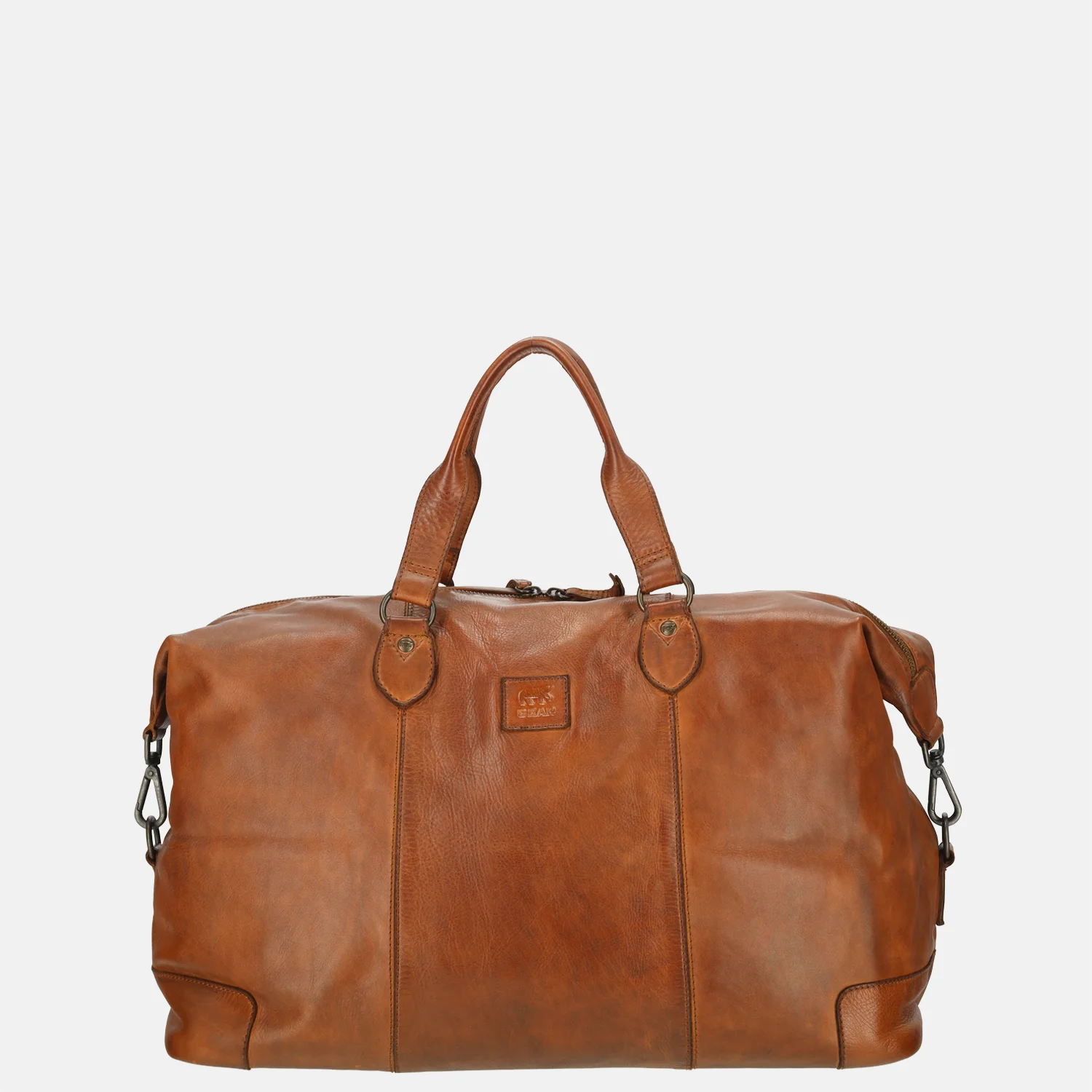 Bear Design Sam weekendtas + laptopvak cognac bij Duifhuizen