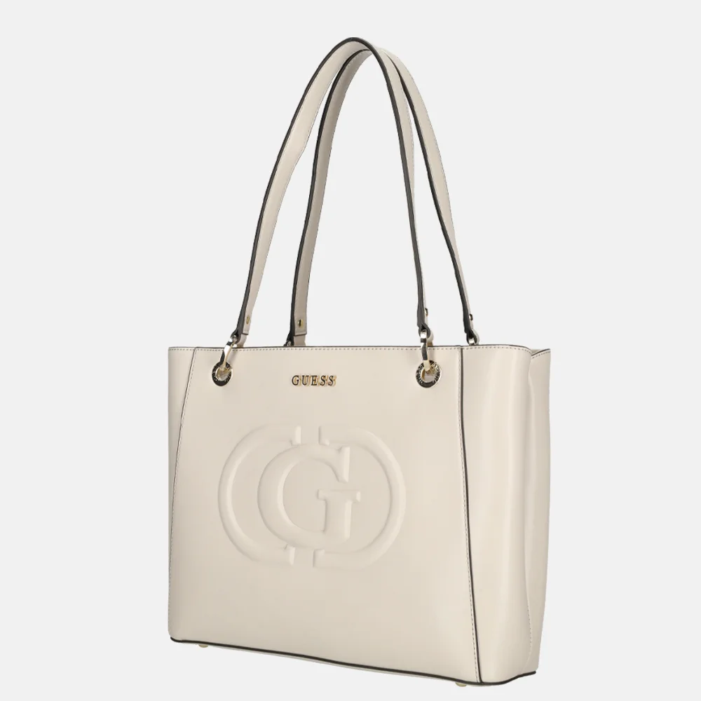 Guess Eco Mietta Noel tote shopper stone bij Duifhuizen