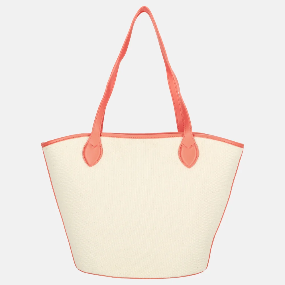 Valentino Bags Covent shopper natur/coral bij Duifhuizen