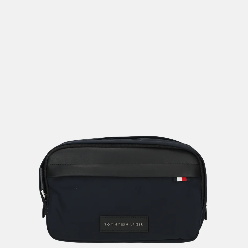 Tommy Hilfiger washbag toilettas nylon space blue bij Duifhuizen