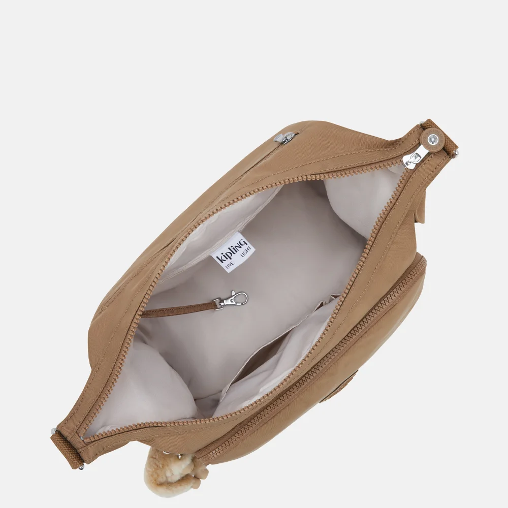 Kipling Gabb schoudertas early tan bij Duifhuizen