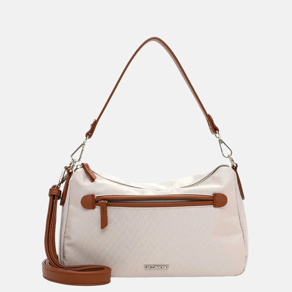 Emily & Noah Jarina crossbody tas beige bij Duifhuizen