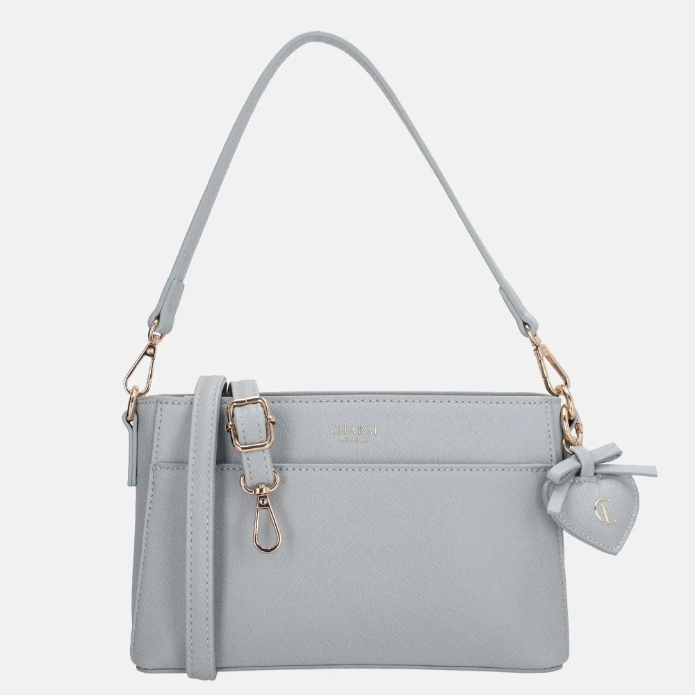 Charm London Cambridge crossbody tas lichtblauw
