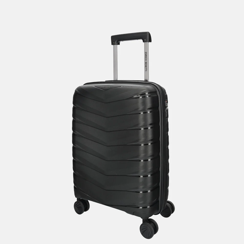 Enrico Benetti San Francisco handbagage koffer 55cm black bij Duifhuizen