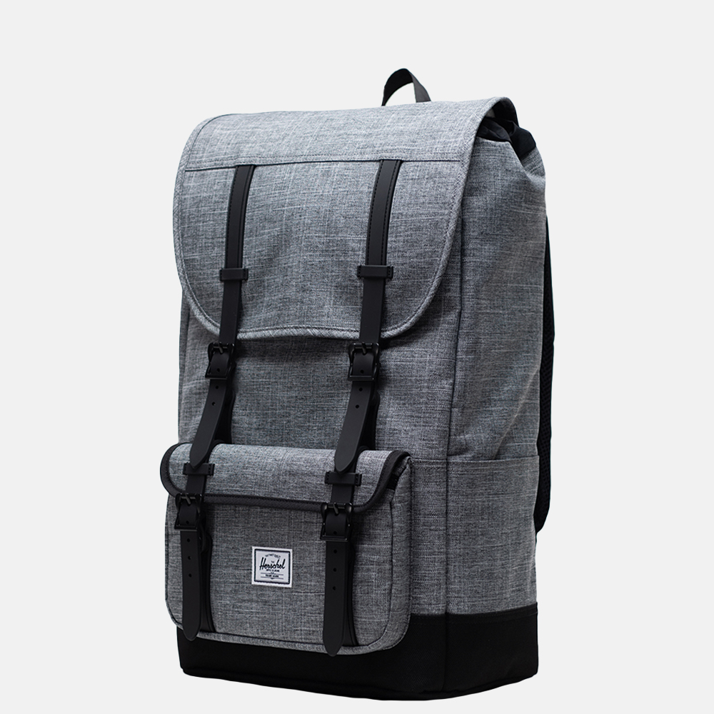 Herschel Little America Pro rugzak 15 inch raven crosshatch/black bij Duifhuizen