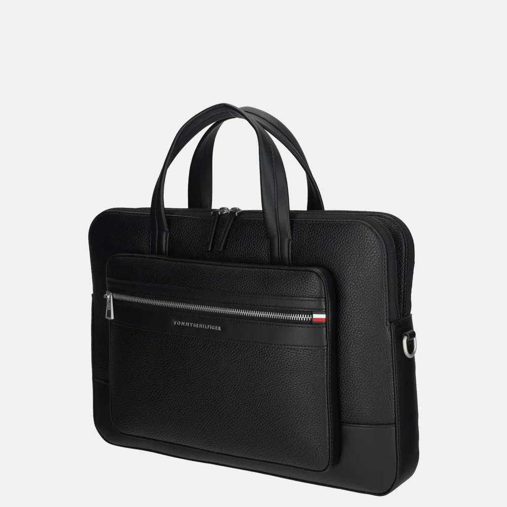Tommy Hilfiger Central laptoptas BDS black bij Duifhuizen