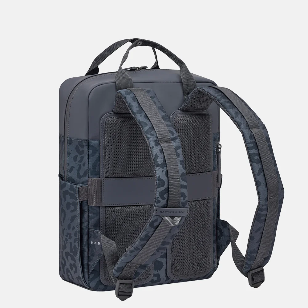 Kapten & Son Bergen Pro LEO laptoprugzak 15 inch dark grey bij Duifhuizen