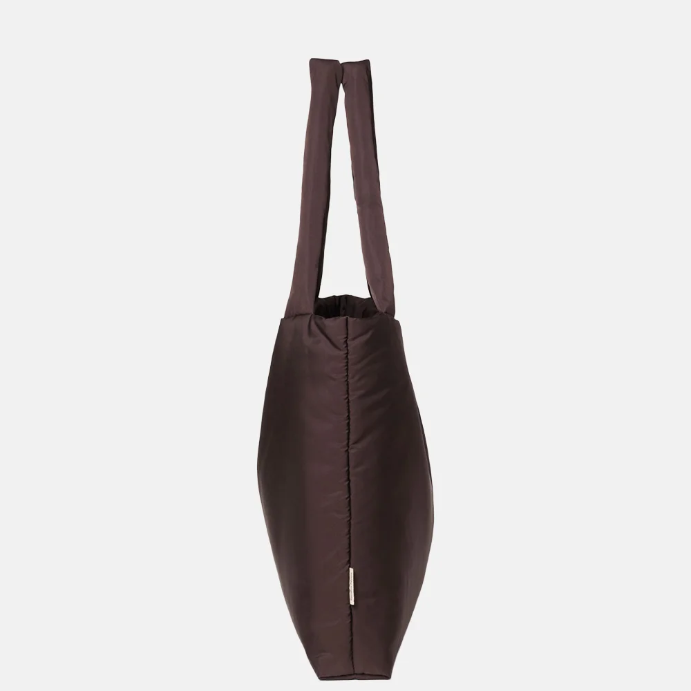 Studio Noos Puffy mom bag shopper brown bij Duifhuizen