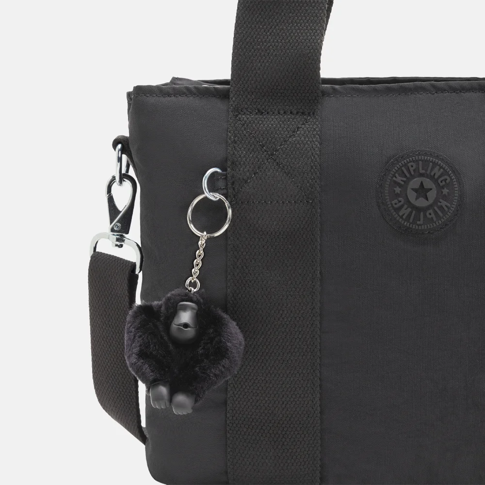 Kipling Minta handtas M black noir bij Duifhuizen