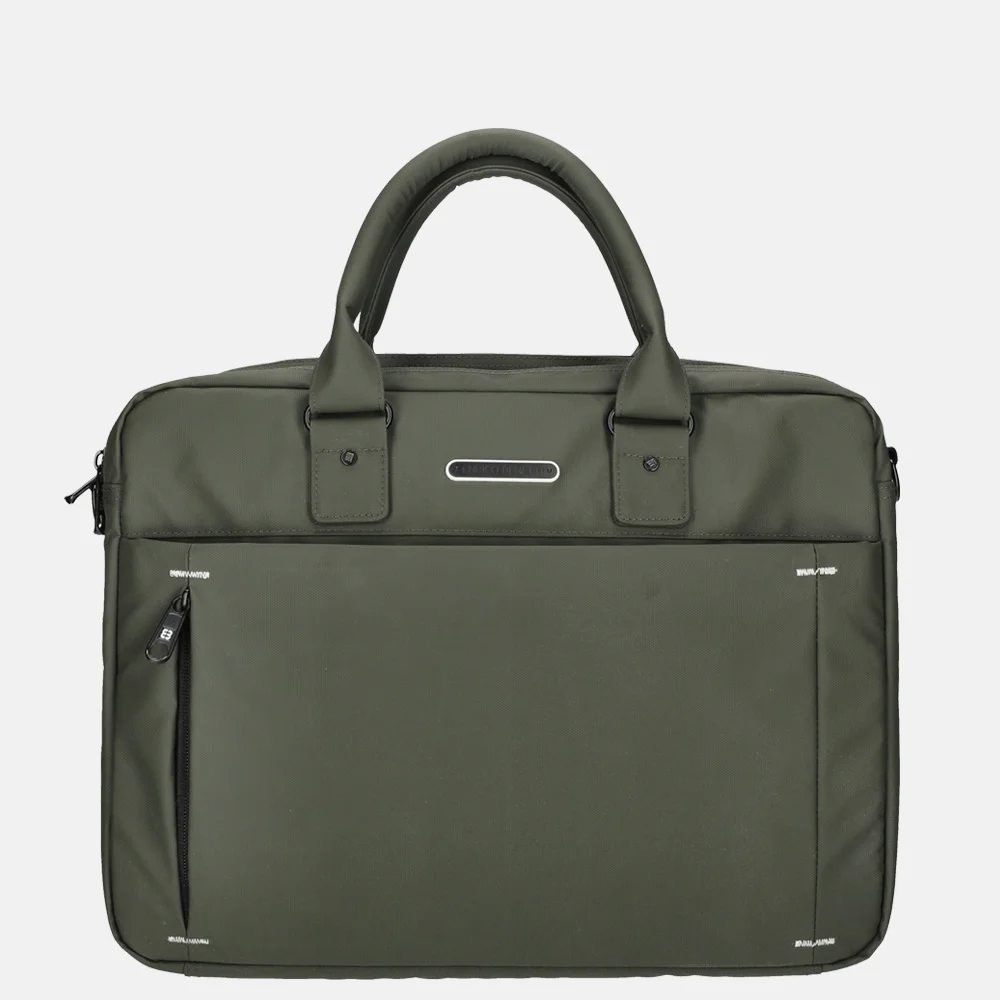 Enrico Benetti Northem laptoptas 17 inch olijfgroen bij Duifhuizen