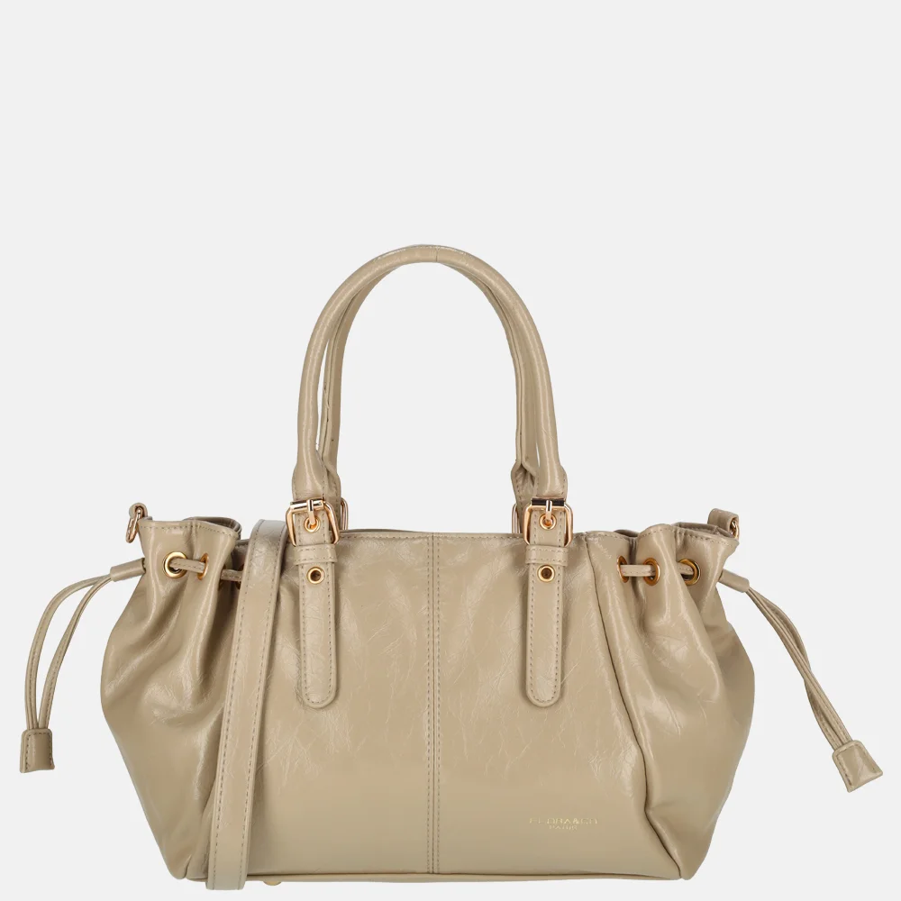 Flora & Co handtas lak beige